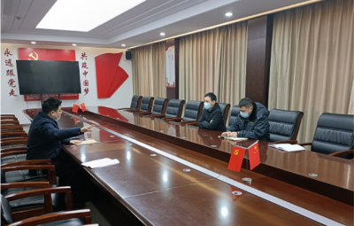 绍兴市生态环境局上虞分局局长胡四海一行到浙江AG旗舰厅开展“三服务”工作